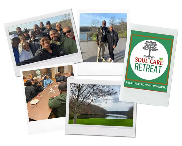 Collage of photos from the Alive Faith Network Soul Care Retreat