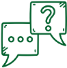 Icon showing two speech bubbles
