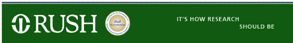 Header of the Rush Research Portal website