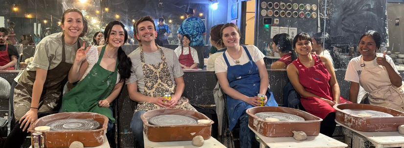 PGY2 Residents on retreat at a ceramics workshop