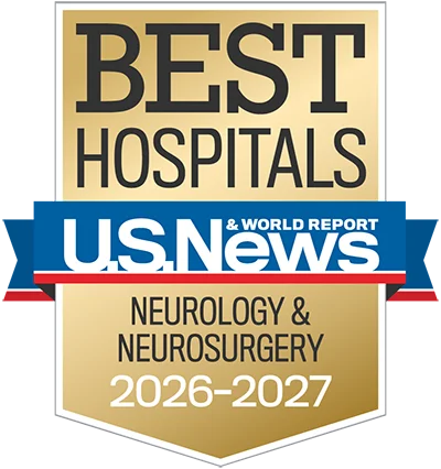 U.S. News & World Report Best Hospitals badge - Neurology and Neurosurgery, 2026-27