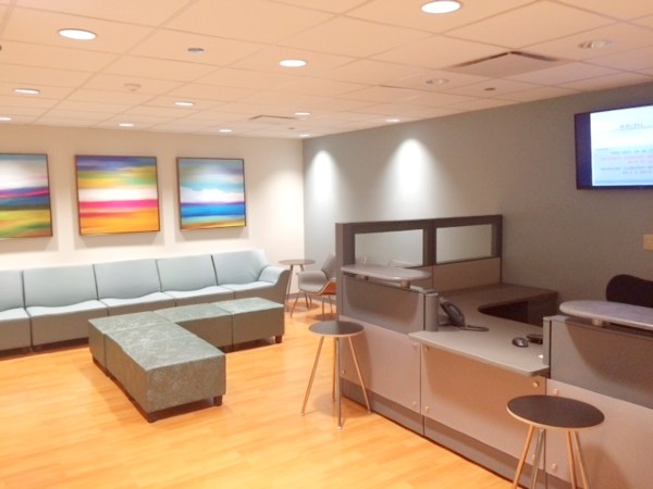 Simulated clinic waiting area in the Rush Center for Clinical Skills and Simulation