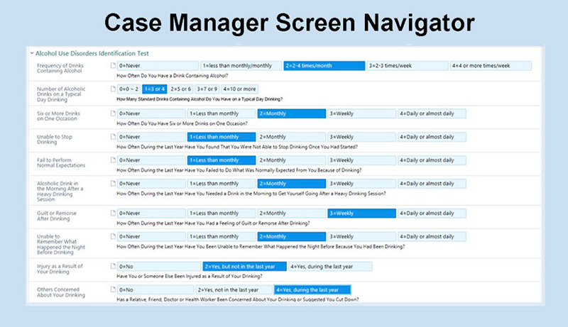 Case Manager Screen Navigator Screen 2