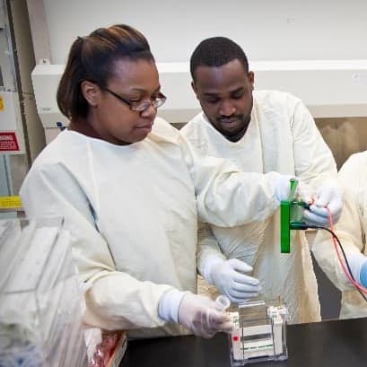 Student in laboratory