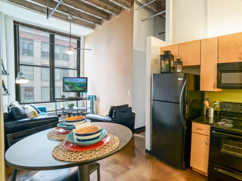 Interior of an apartment at Tailor Lofts