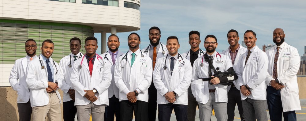 A group of Black male physicians