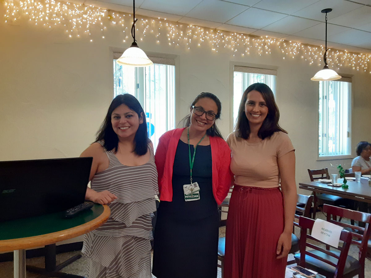 Drs. Lisett Diaz and Saveera Sidhu, 2022 fellowship program graduates, at our Awards Luncheon Celebration with Dr. Rosario Cosme, Child and Adolescent Psychiatry Program Director