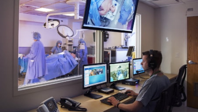 Nursing students in the RUSH Sim Lab