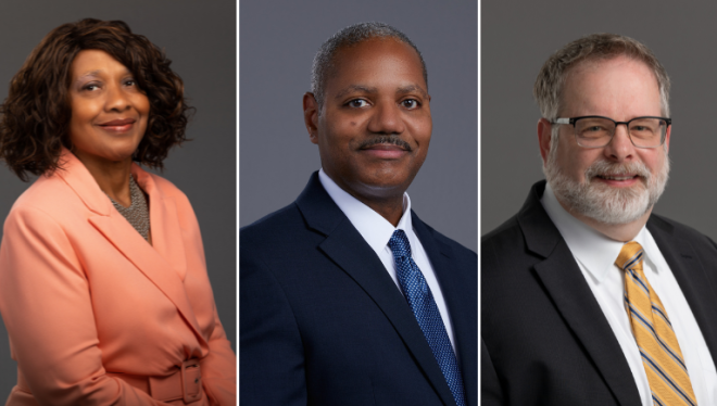 Portraits of Drs. Julion, Brown and Hicks