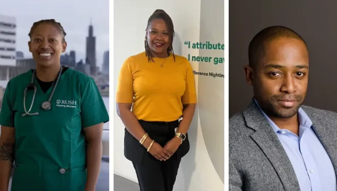 College of Nursing staff members Tawana Ellington, KimberLee Goodar and Anthony Mask