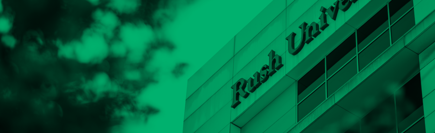 External view of a Rush University building