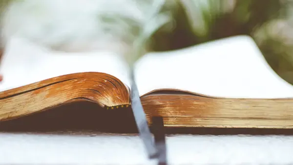an open book on a table