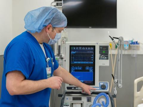 Monitoring respiratory function in the Simulation Center