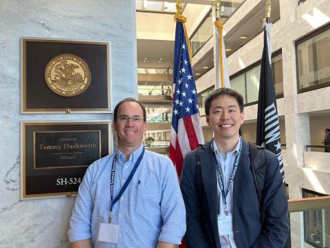 Illinois Advocacy Team: Frank Ko, PhD (Right) and Joe Cheatwood, PhD, Chair of Anatomy at Southern Illinois University (Left). Not pictured Frank Krause, MBA, FASEB Executive Director.