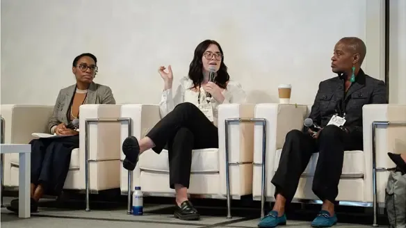 Three panelists speaking at the C3EN National Meeting