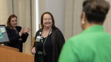 Lynn Mohr at the Faculty Excellence Awards